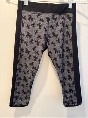Lorna Jane Gray & Black Unicorn Print Leggings